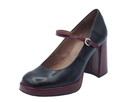 Wonders Wonders H-5941 Menorca Nero Vino Decoltè con tacco alto per Donna in pelle Nero