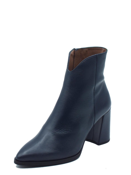 Wonders Wonders M-5403 Iseo Noche Tronchetti per Donna in pelle con tacco alto blu