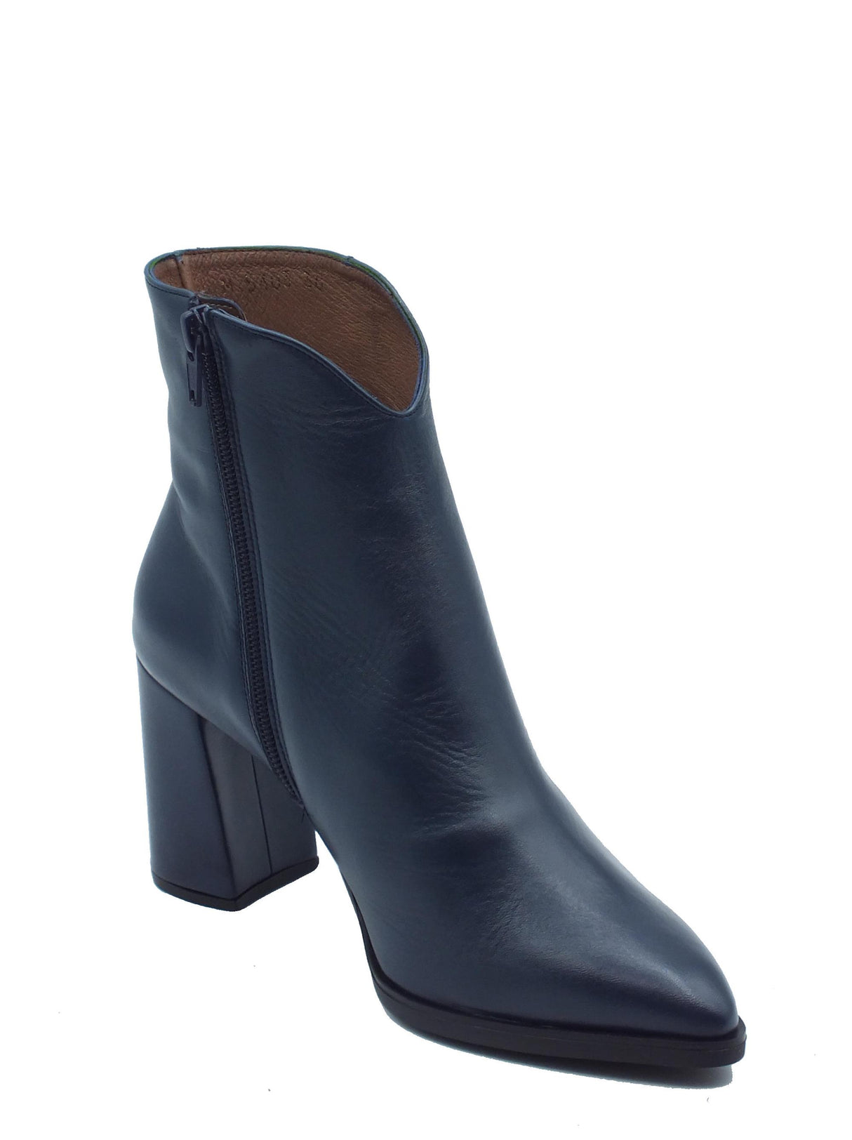 Wonders Wonders M-5403 Iseo Noche Tronchetti per Donna in pelle con tacco alto blu