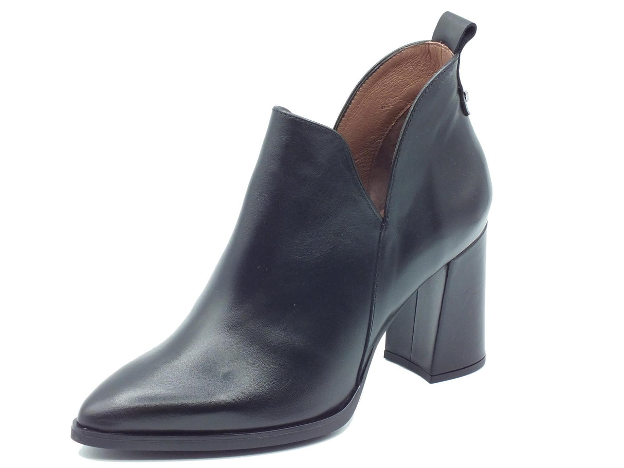 Wonders Wonders M-5428 Iseo Negro Tronchetti per Donna in pelle con tacco alto nero