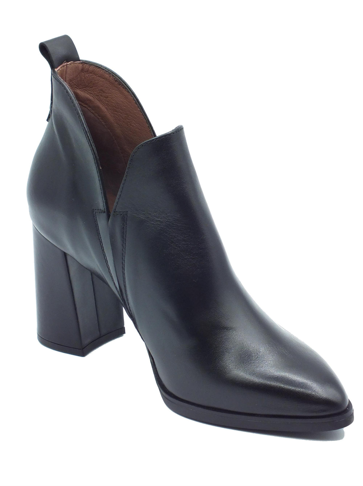 Wonders Wonders M-5428 Iseo Negro Tronchetti per Donna in pelle con tacco alto nero