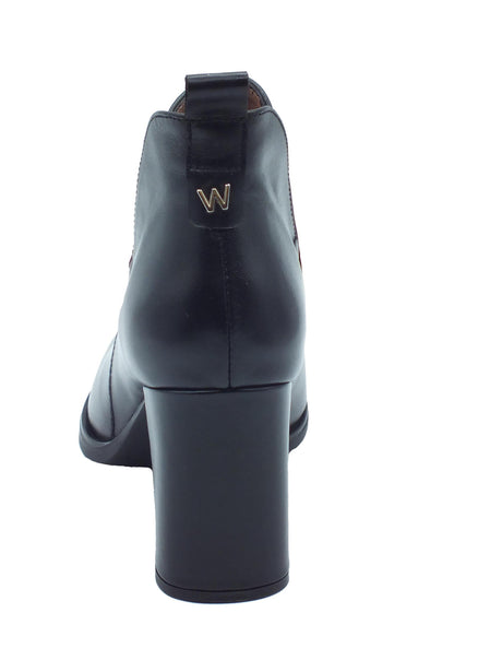 Wonders Wonders M-5428 Iseo Negro Tronchetti per Donna in pelle con tacco alto nero