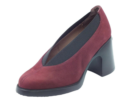 Wonders Wonders M-5521 Nubuk Vino Decoltè per Donna in Nabuk con tacco alto Vino