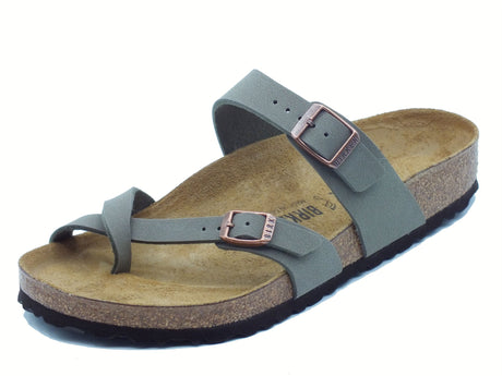 Birkenstock Birkenstock 007107 Mayari Stone Infradito per Uomo con doppia fibia Stone