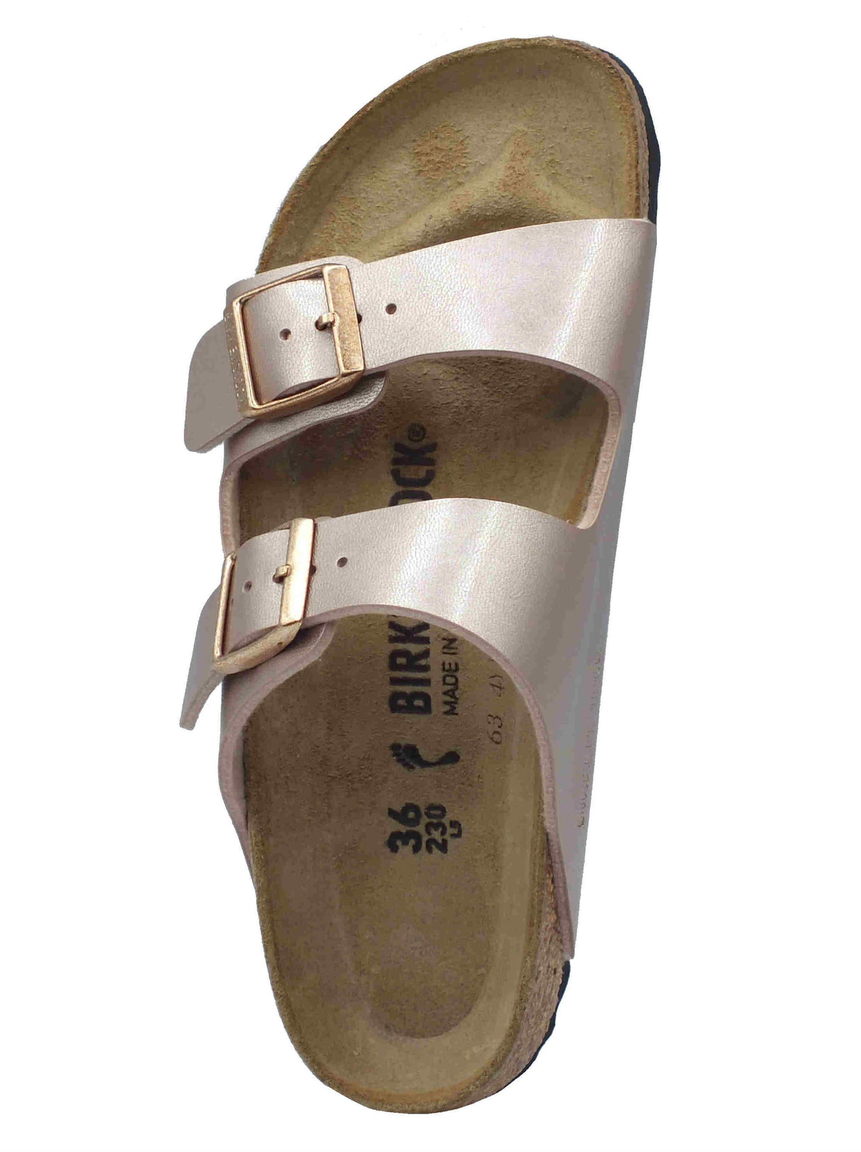 Birkenstock Birkenstock 1023960 Arizona BS Copper Sandalo con doppia fibia in ecopelle rame Copper