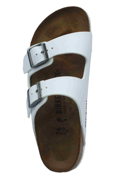Birkenstock Birkenstock 0552683 Arizona BS White Sandalo con doppia fibia in ecopelle bianca White