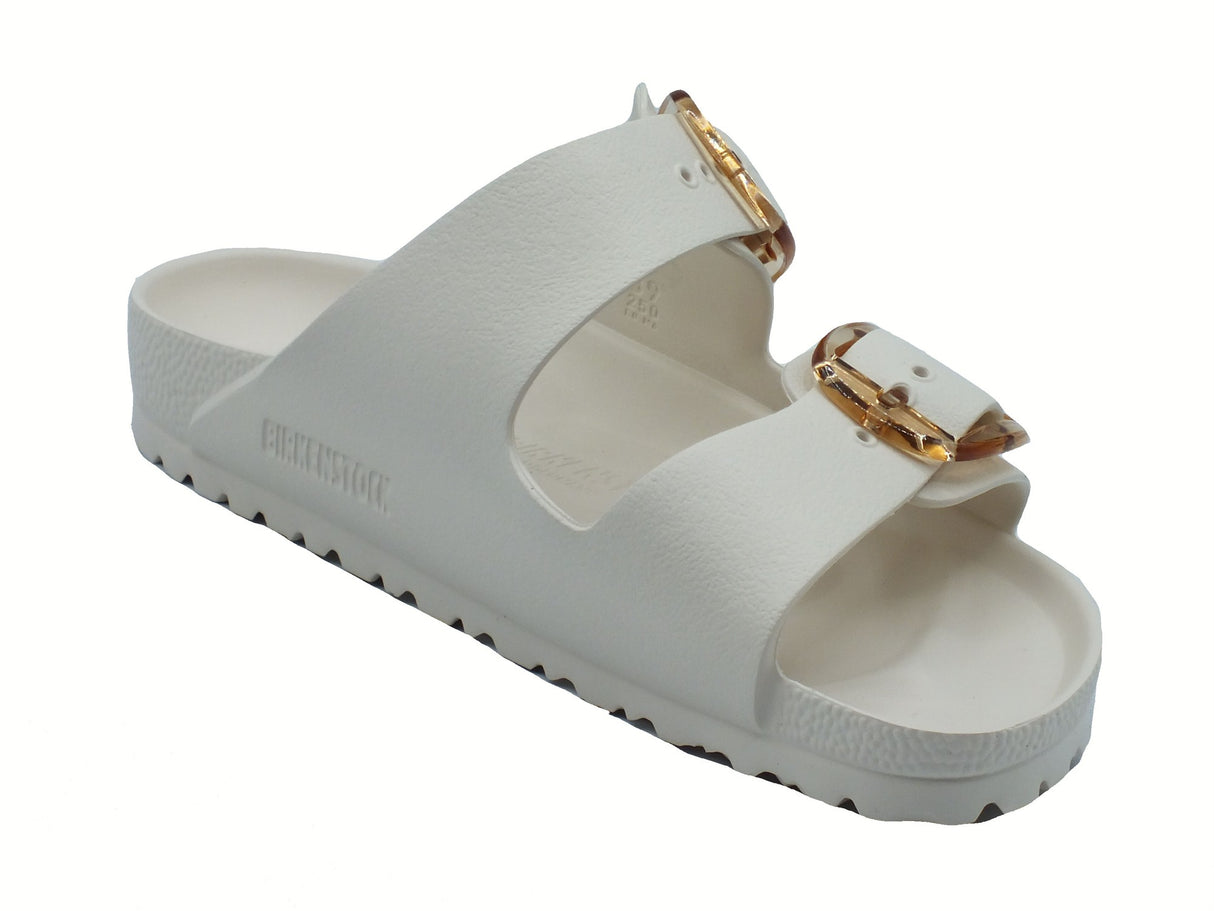 Birkenstock Birkenstock 1029651 Arizona Big Buckle EVA Eggshell Sandali per Donna doppia fibia in gomma bianco Eggshell