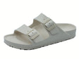 Birkenstock Birkenstock 1027384 Arizona EVA Eggshell Sandali per Donna doppia fibia in gomma bianco Eggshell