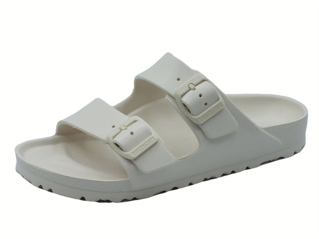 Birkenstock Birkenstock 1027384 Arizona EVA Eggshell Sandali per Donna doppia fibia in gomma bianco Eggshell