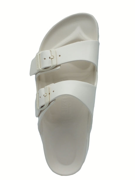 Birkenstock Birkenstock 1027384 Arizona EVA Eggshell Sandali per Donna doppia fibia in gomma bianco Eggshell