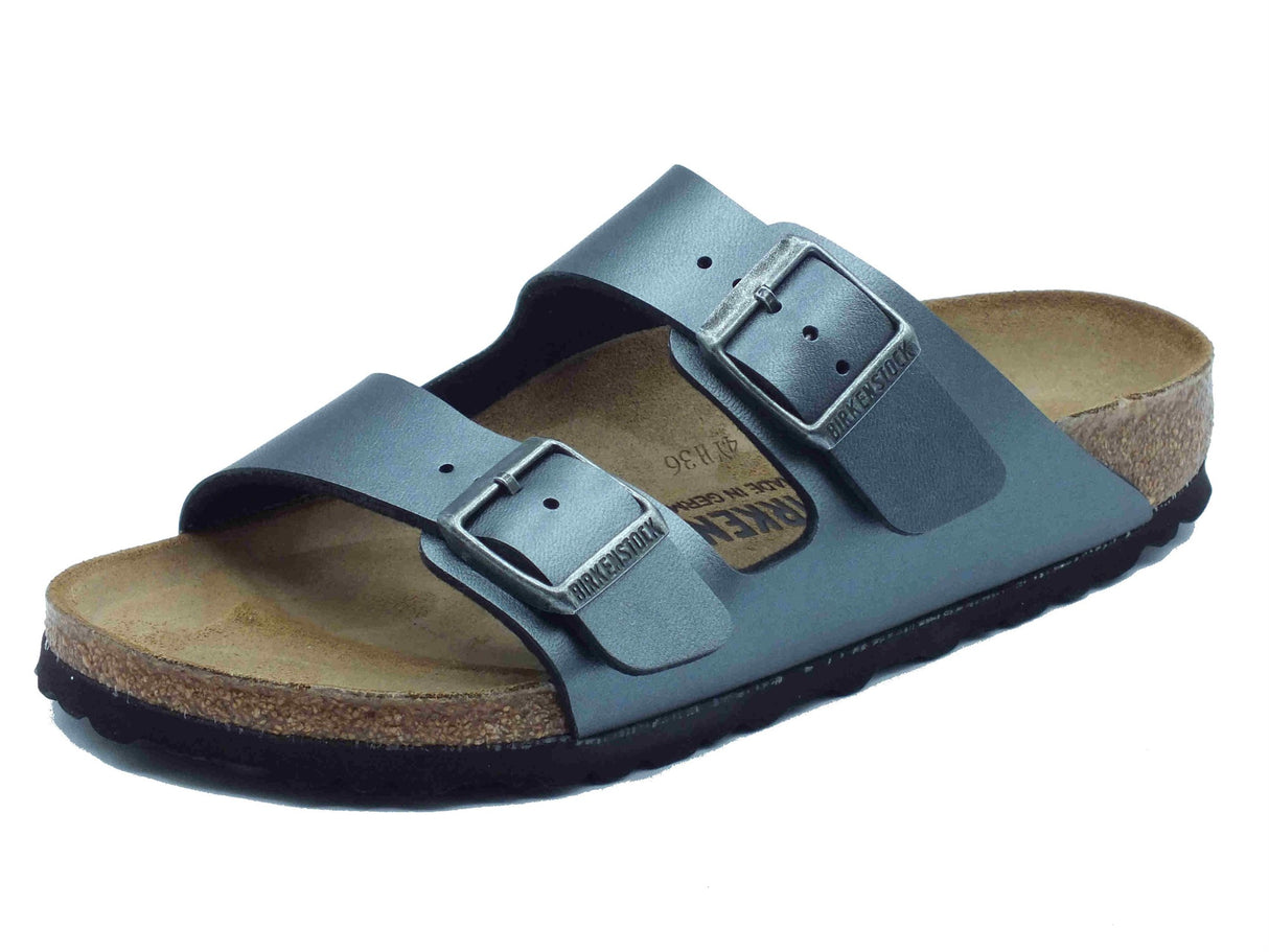 Birkenstock Birkenstock 1029224 Arizona BS Metallic Black Sandali per Donna doppia fibia in pelle nera Metallic Black