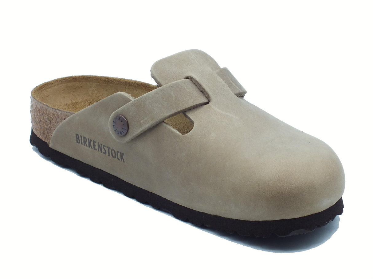 Birkenstock Birkenstock 0960813 Boston BS Tabacco Brown Sabot per Donna in pelle ingrassata Tabacco Brown