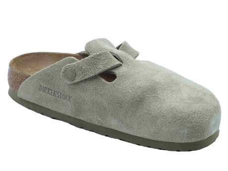 Birkenstock Birkenstock Sabot Donna 1025844 Boston BS Faded Khaki pelle marrone Khaki