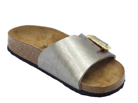 Birkenstock Birkenstock 1029416 Catalina Cushion Bunckle Taupe Sandali per Donna con zeppa bassa fondo pelle Taupe