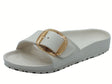 Birkenstock Birkenstock Sandali zeppa bassa Donna 1029633 Madrid Big Buckle EVA Eggshell gomma bianco Eggshell