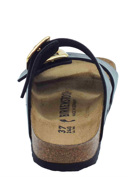 Birkenstock Birkenstock 1029457 Sydney Cushion Buckle Licorice Sandali per Donna doppia fibia in pelle nera nero