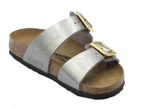 Birkenstock Birkenstock 1029372 Sydney Cushion Buckle Taupe Sandali per Donna doppia fibia in pelle Taupe