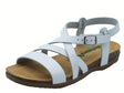 BioNatura BioNatura 34A2044 By Cast Bianco Sandali per Donna in pelle zeppa bassa fibietta Bianco