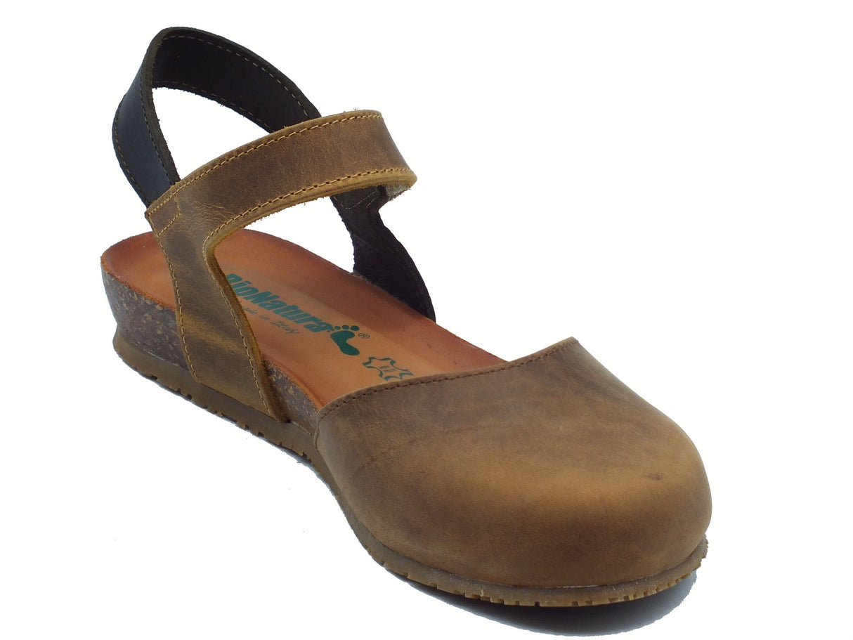 BioNatura Bionatura 68C2081 Imb Crazy Horse marrone Sandali per Donna in nabuk ingrassato con stretch marrone