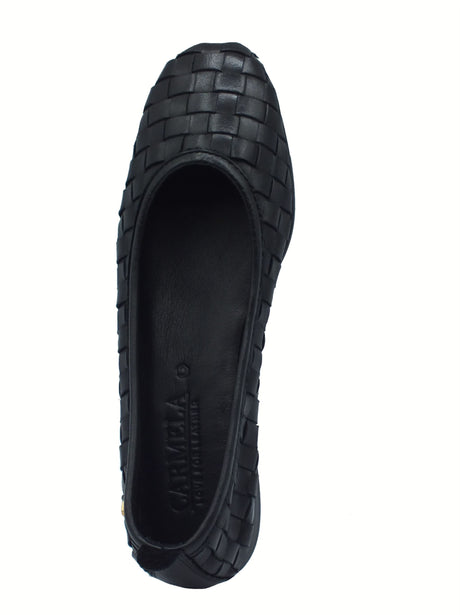 Carmela Carmela 161662 Piel Negro Ballerine per Donna in pelle intrecciata nera Nero