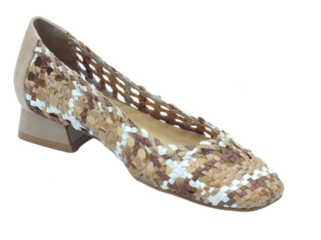 Carmela Carmela 162186 Piel Beige Ballerine per Donna in pelle intrecciata tacco basso Beige
