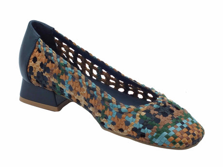 Carmela Carmela 162186 Piel Jeans Ballerine per Donna in pelle intrecciata tacco basso Jeans