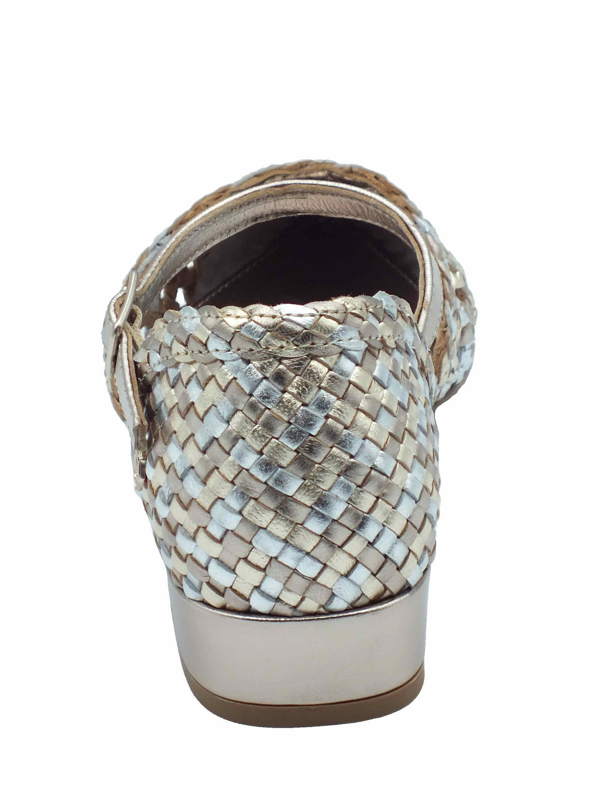 Carmela Carmela 162339 Piel Plomo Ballerine con fibietta per Donna in pelle piombo intrecciata Piel Plomo