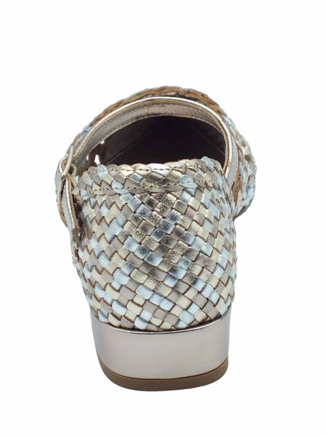 Carmela Carmela 162339 Piel Plomo Ballerine con fibietta per Donna in pelle piombo intrecciata Piel Plomo