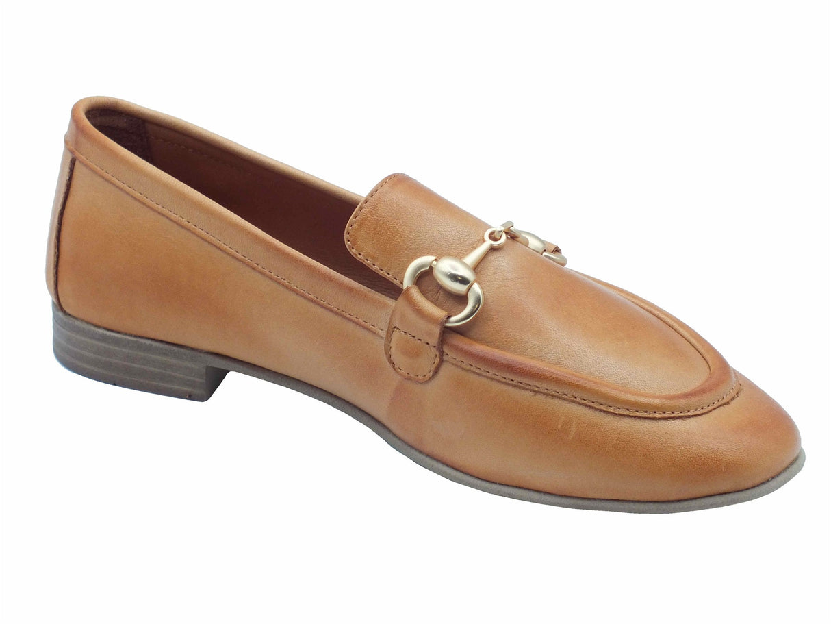 Carmela Carmela 162372 Piel Camel Mocassini classici per Donna in pelle marrone Camel