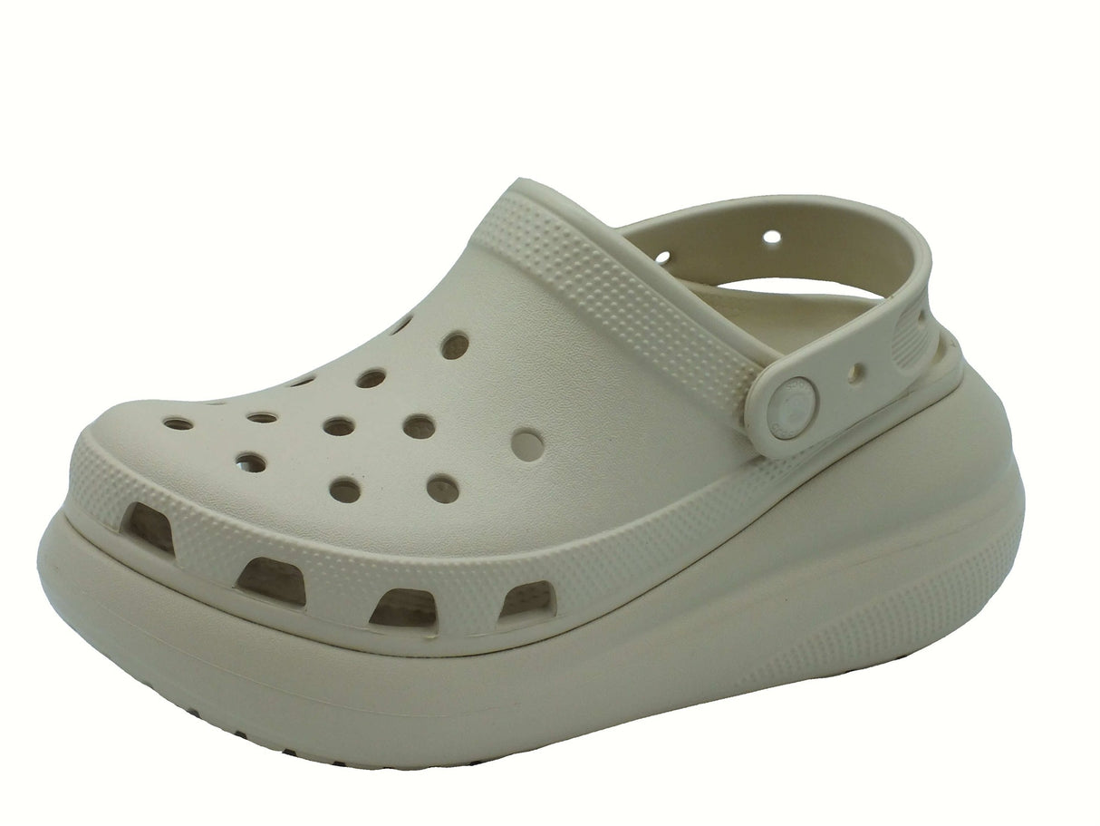 Crocs Crocs 207521 Crush Clog White Sandali con zeppa alta per Donna in gomma bianca White