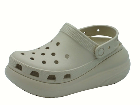 Crocs Crocs 207521 Crush Clog White Sandali con zeppa alta per Donna in gomma bianca White