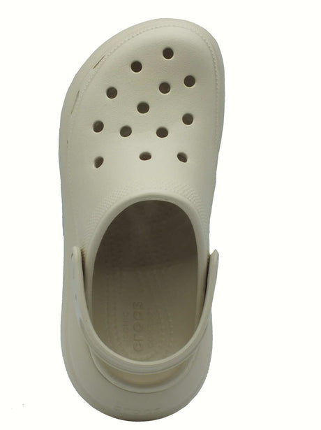 Crocs Crocs 207521 Crush Clog White Sandali con zeppa alta per Donna in gomma bianca White