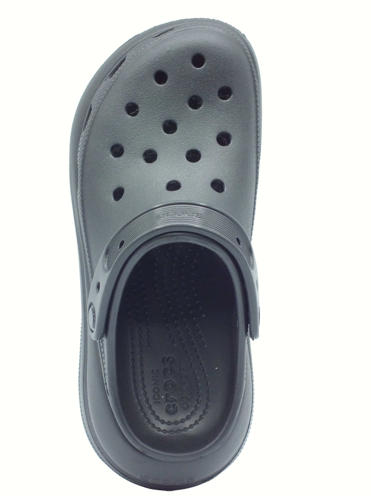 Crocs Crocs 207521 Crush Clog Black Sandali con zeppa alta per Donna in gomma nero Black