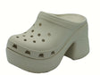 Crocs Crocs 208547 Siren Clog White Sandali con tacco alto per Donna in gomma bianca White