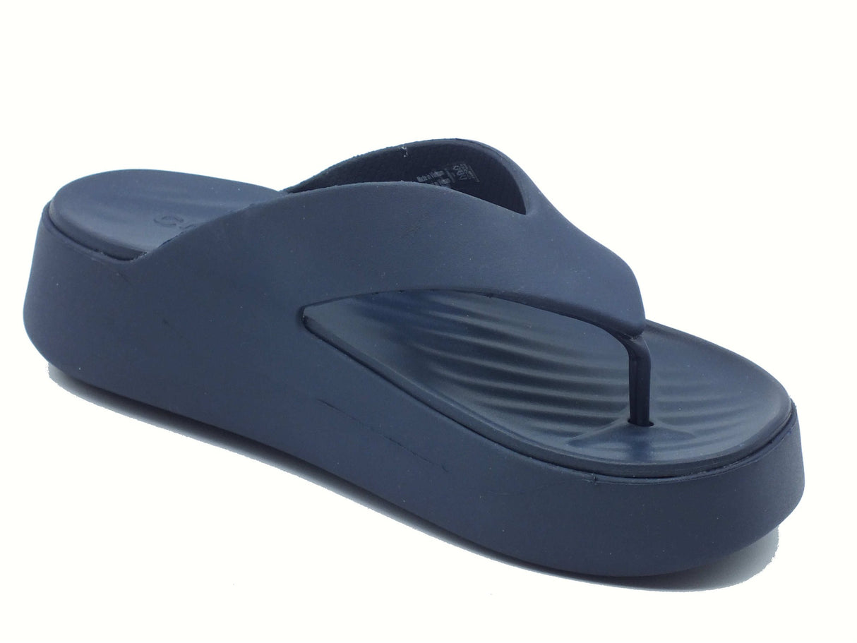 Crocs Crocs 209410 Getaway platform flip blu Infradito con zeppa media per Donna in gomma blu
