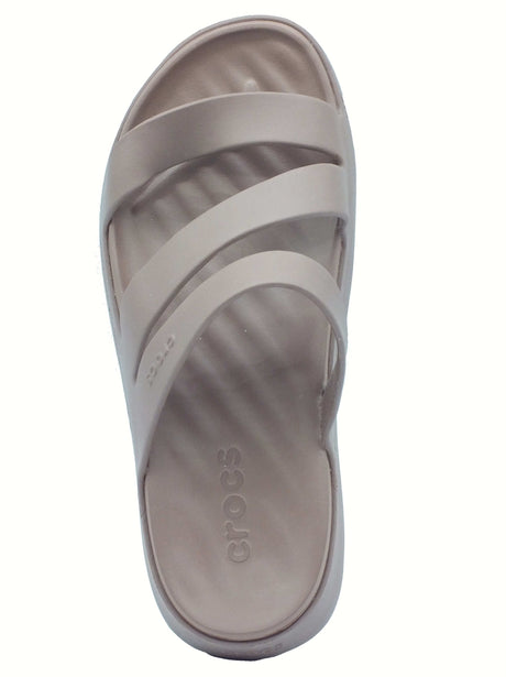 Crocs Crocs 209587 Getaway strappy brown Sandali con zeppa bassa per Donna in gomma brown