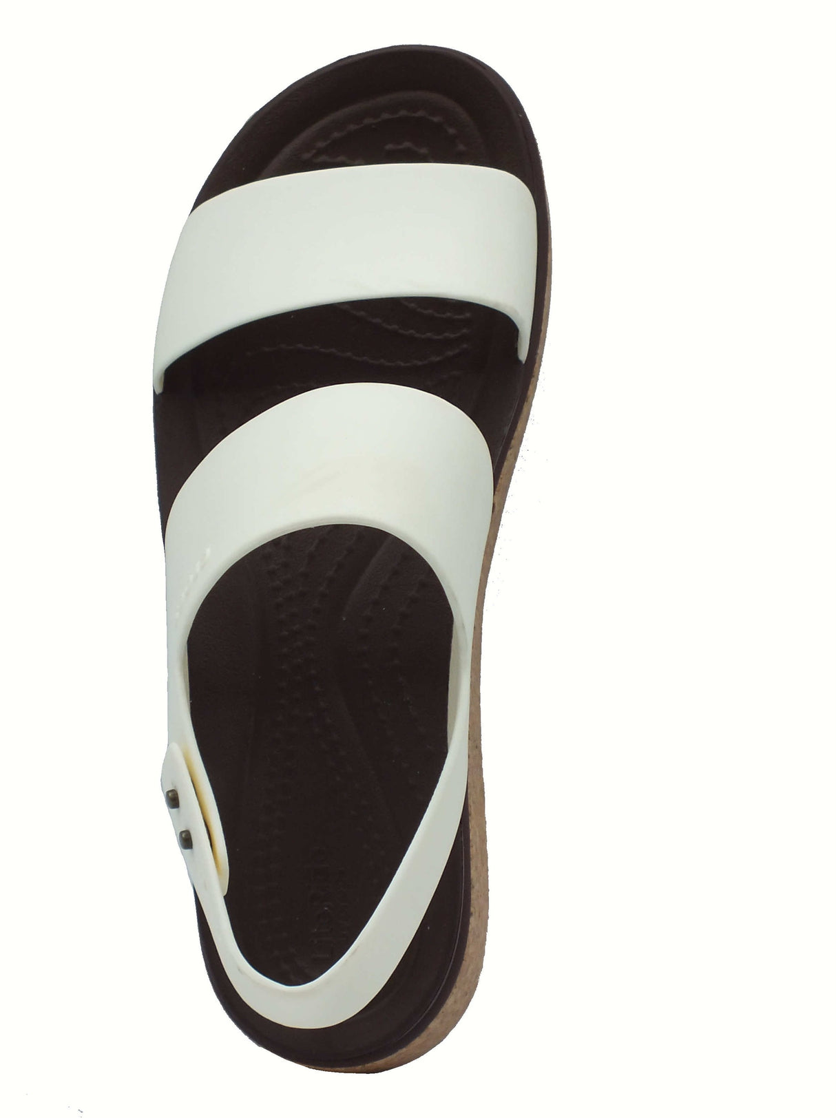 Crocs Crocs 211144 brooklyn cork low bianco Sandali con zeppa bassa per Donna in gomma bianco