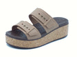Crocs Crocs 211252 brooklyn cork buckle marrone Sandali con zeppa bassa per Donna in gomma marrone