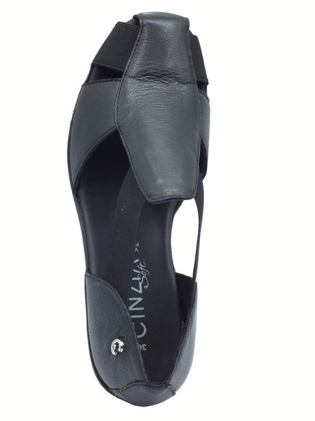 Cinzia Soft Cinzia Soft IV302748C Black Mocassini per Donna in pelle nera con zeppa media Black