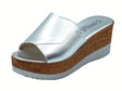 Cinzia Soft Cinzia Soft IAF53480 Argento Sandali scalsati per Donna con zeppa alta in pelle Argento