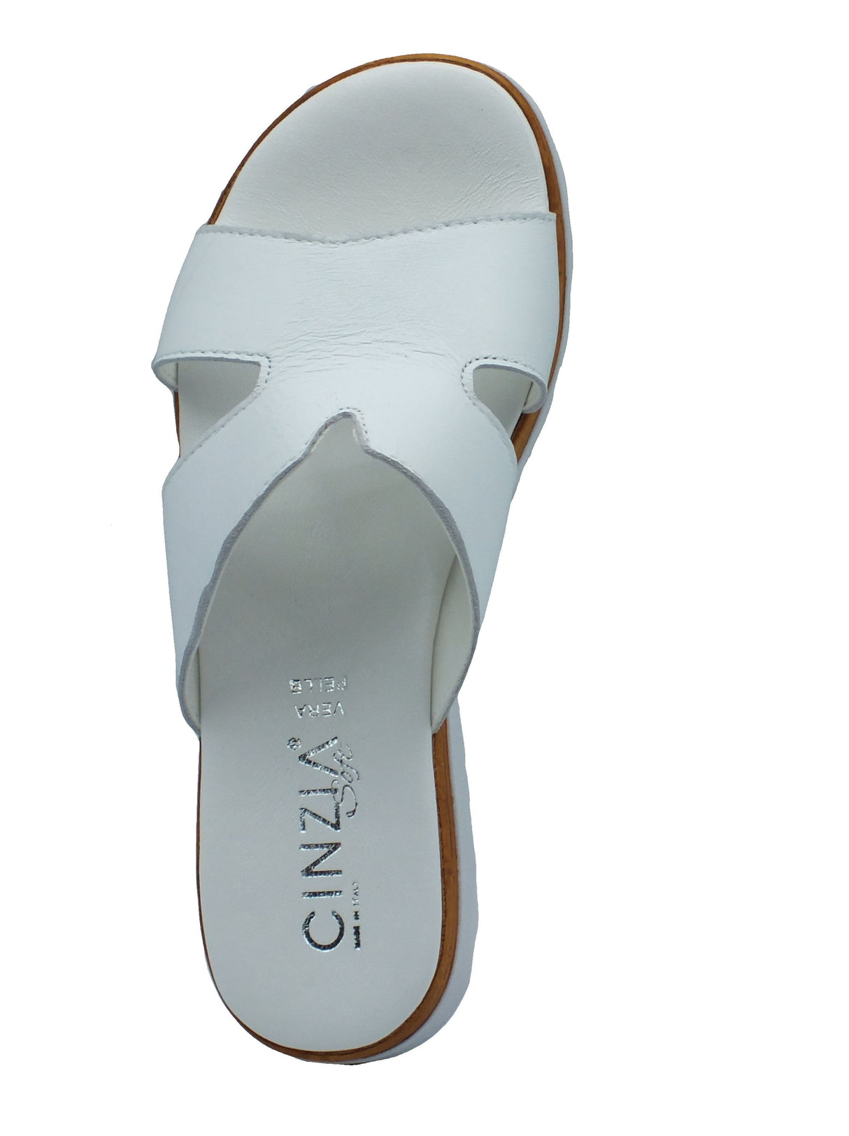 Cinzia Soft Cinzia Soft IAF223281 Bianco Sandali Scalsati per Donna in pelle zeppa bassa Bianco