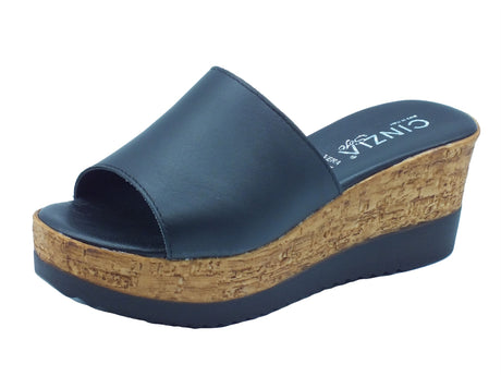 Cinzia Soft Cinzia Soft IAF52331 Nero Sandali Scalsati per Donna in pelle zeppa alta Nero