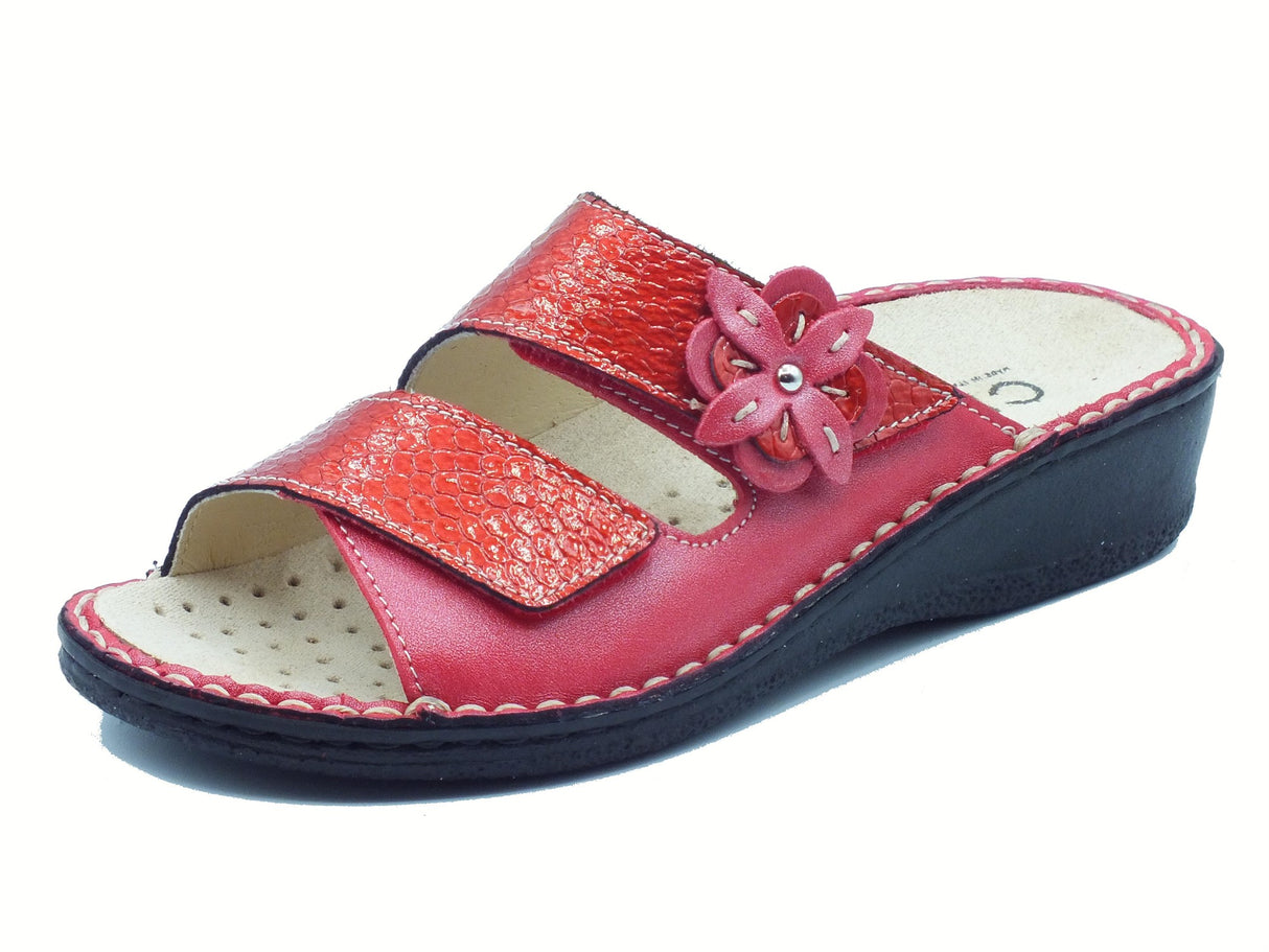 Cinzia Soft Cinzia Soft IM2812ZW Rosso Ciabatte per Donna in pelle verniciata doppio strappo Rosso