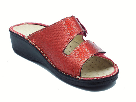 Cinzia Soft Cinzia Soft IM2812ZW Rosso Ciabatte per Donna in pelle verniciata doppio strappo Rosso