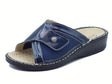 Cinzia Soft Cinzia Soft IM24200 Bleu Ciabatte per Donna in pelle con regolazione a strappo Bleu
