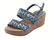 Cinzia Soft Cinzia Soft IT1040 Grey Multi Sandali per Donna con perline e brillantini multicolore zeppa media Grey Multi