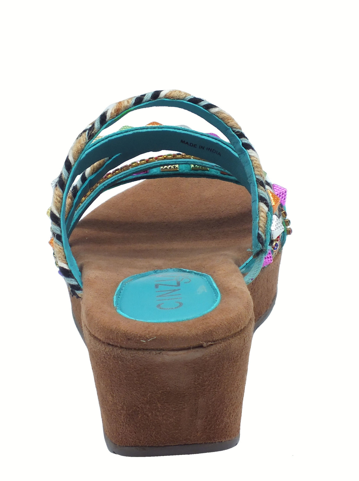 Cinzia Soft Cinzia Soft IT1041 Turquoise Multi Sandali per Donna perline brillantini multicolore zeppa media Turquoise Multii