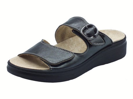 Cinzia Soft Cinzia Soft MZK58 Nero Ciabatte per Donna in pelle rosa doppio strappo Nero