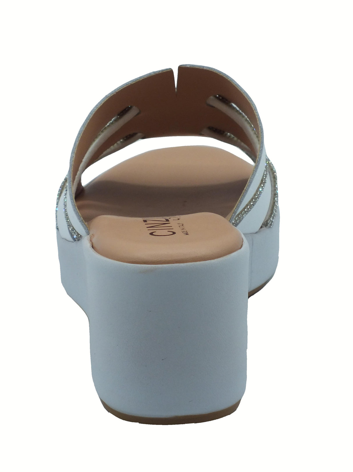 Cinzia Soft Cinzia Soft TS61190 Bianco Sandali Scalsati per Donna in pelle zeppa alta Bianco