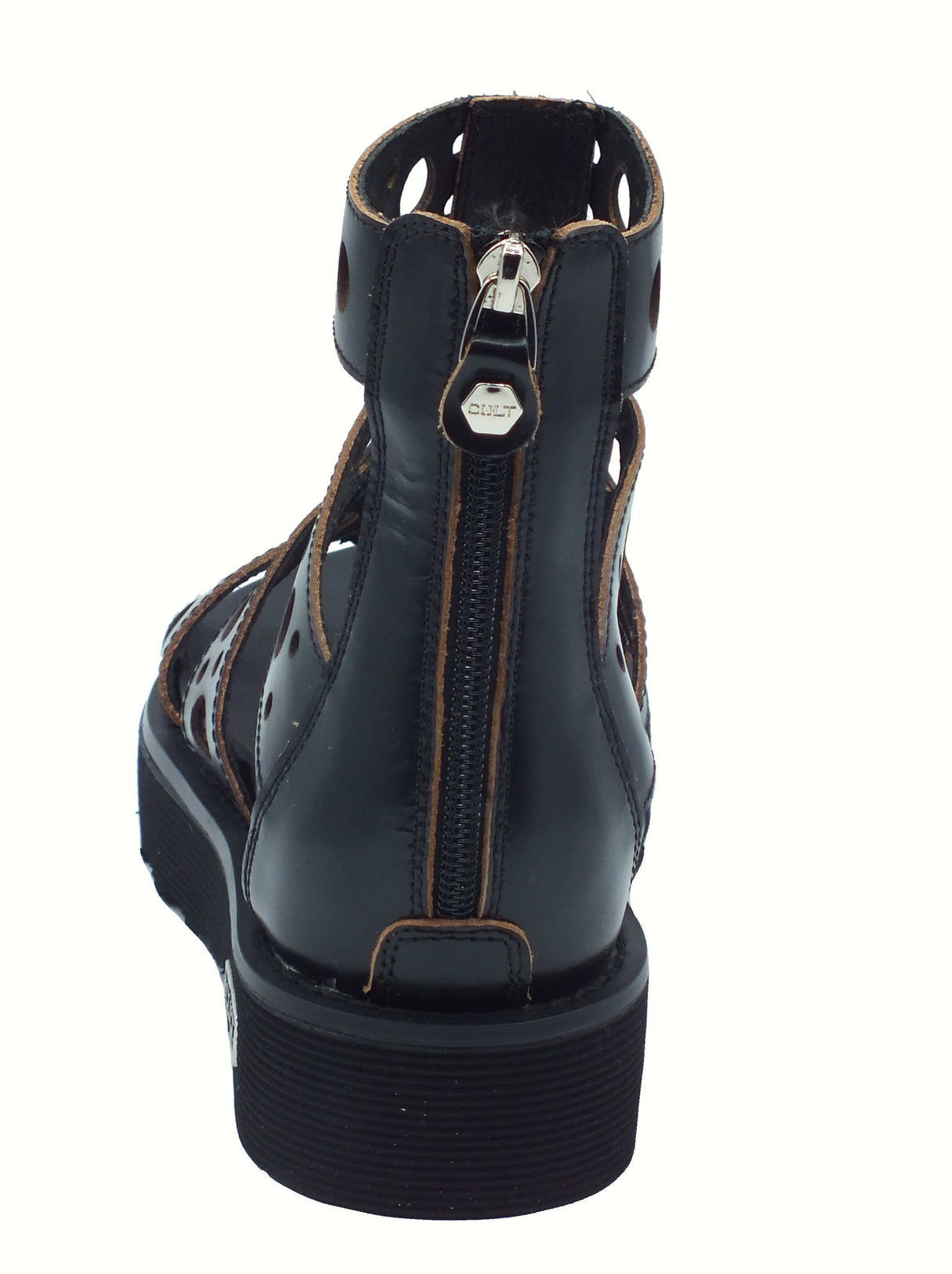 CULT CULT CLW329001 Ziggy Leather Black Sandali modello schiava per Donna in pelle Black